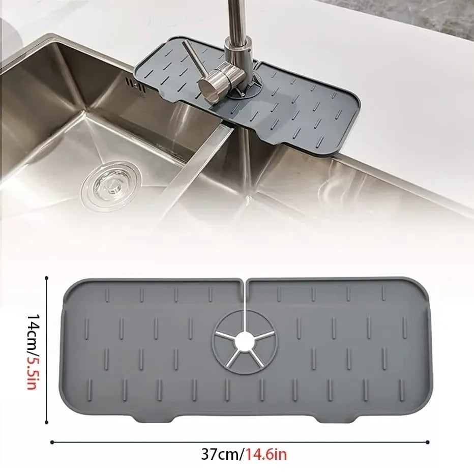 Kitchen silicone faucet mat
