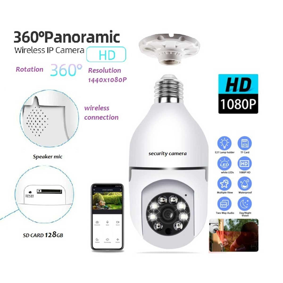 CCTV - 1080P Full HD CCTV Camera - WIFI Camera