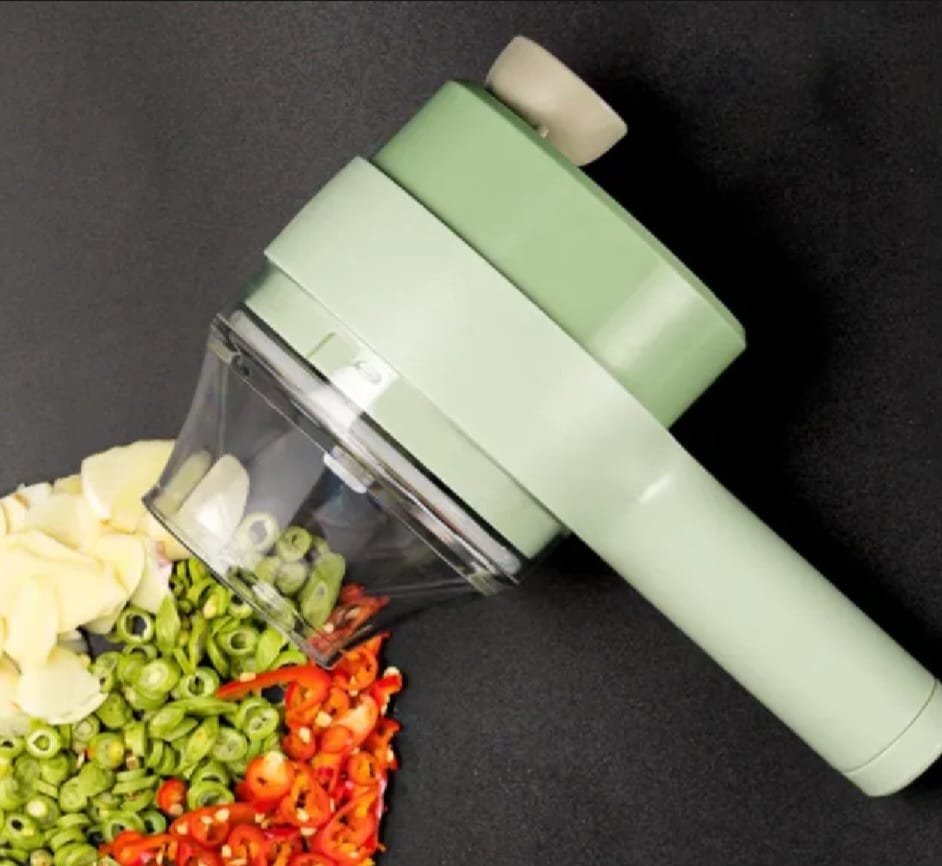 Vegetable Cutter Set, Gatling Portable Vegetable Cutter, Rechargeable Garlic Chopper, Multifunction Food