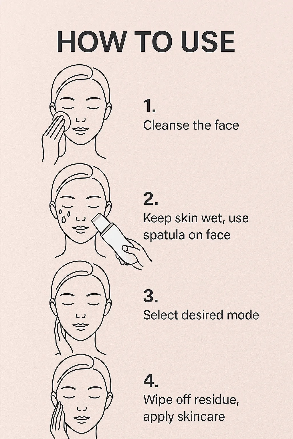 Ultrasonic Facial Skin Scrubber – Deep Cleanse & Glowing Skin in Minutes!