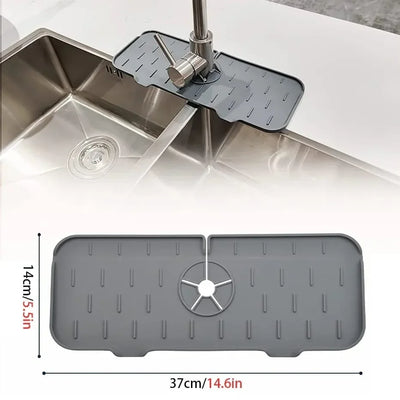 Kitchen silicone faucet mat
