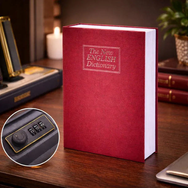 Hidden Book Safe with Combination Lock