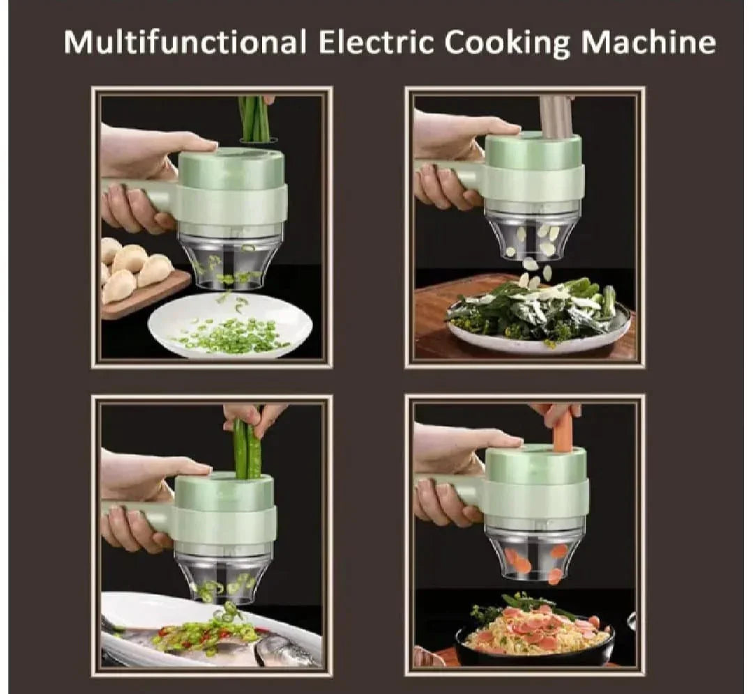 Vegetable Cutter Set, Gatling Portable Vegetable Cutter, Rechargeable Garlic Chopper, Multifunction Food