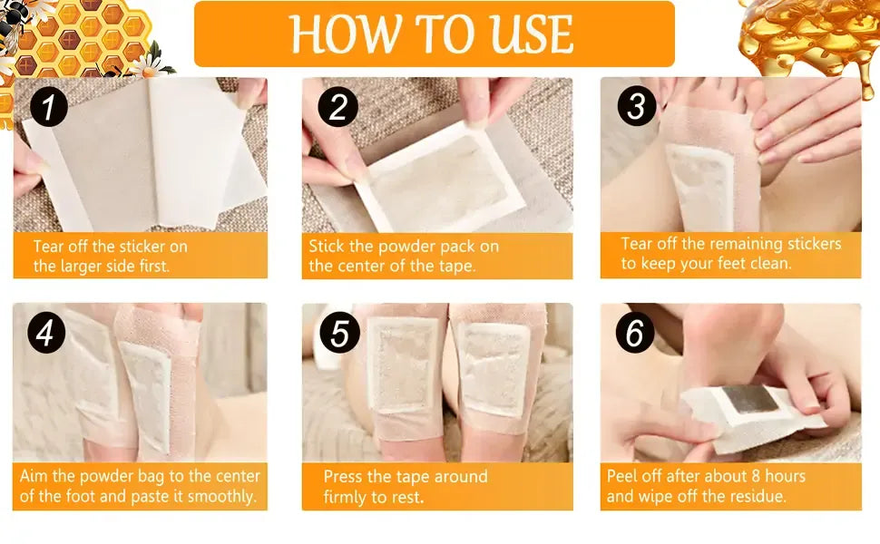 Bee Venom Lymphatic Drainage & Slimming Foot Patches
