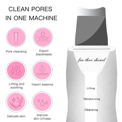 Ultrasonic Facial Skin Scrubber – Deep Cleanse & Glowing Skin in Minutes!