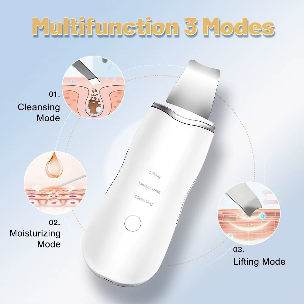 Ultrasonic Facial Skin Scrubber – Deep Cleanse & Glowing Skin in Minutes!